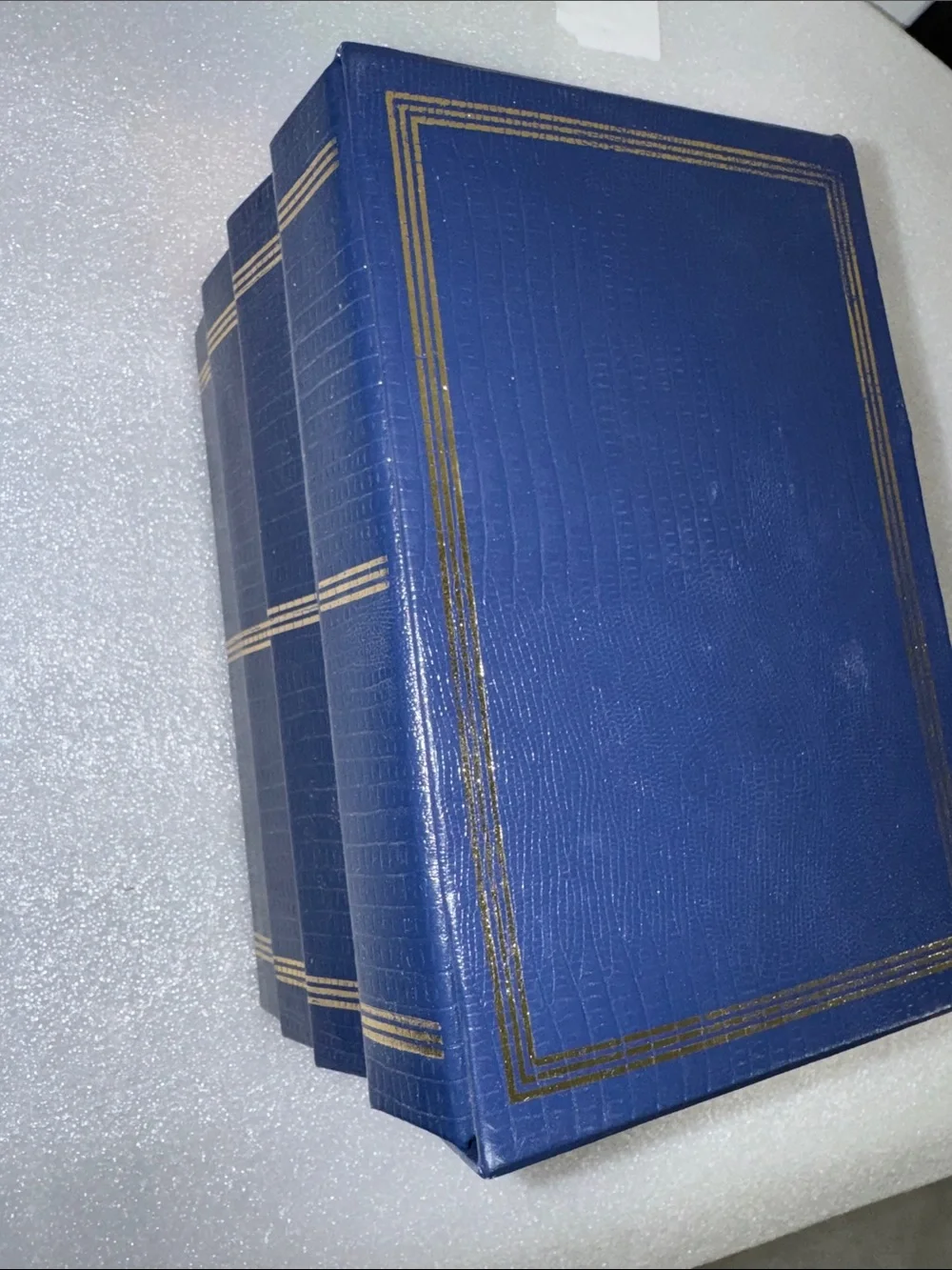 Navy Blue Photo Album Set with Slipcase - 3-Pack
